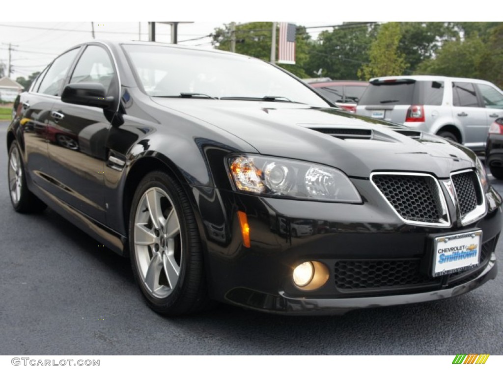 2009 G8 GT - Panther Black / Onyx/Red photo #3