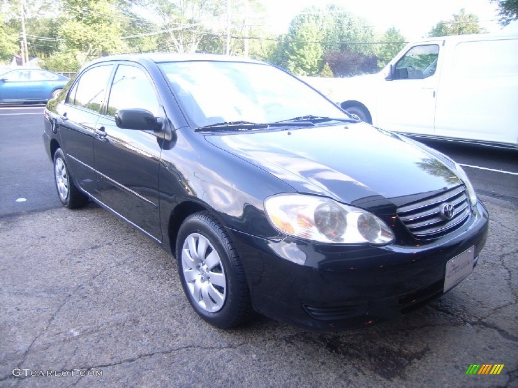 2003 Corolla LE - Black Sand Pearl / Pebble Beige photo #1