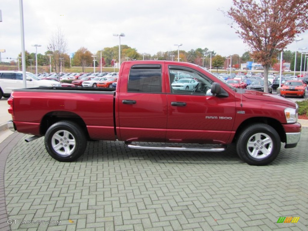 2007 Ram 1500 SLT Quad Cab - Inferno Red Crystal Pearl / Medium Slate Gray photo #6