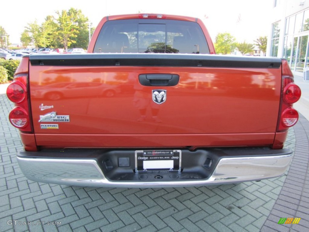 2008 Ram 1500 Big Horn Edition Quad Cab - Sunburst Orange Pearl / Medium Slate Gray photo #4