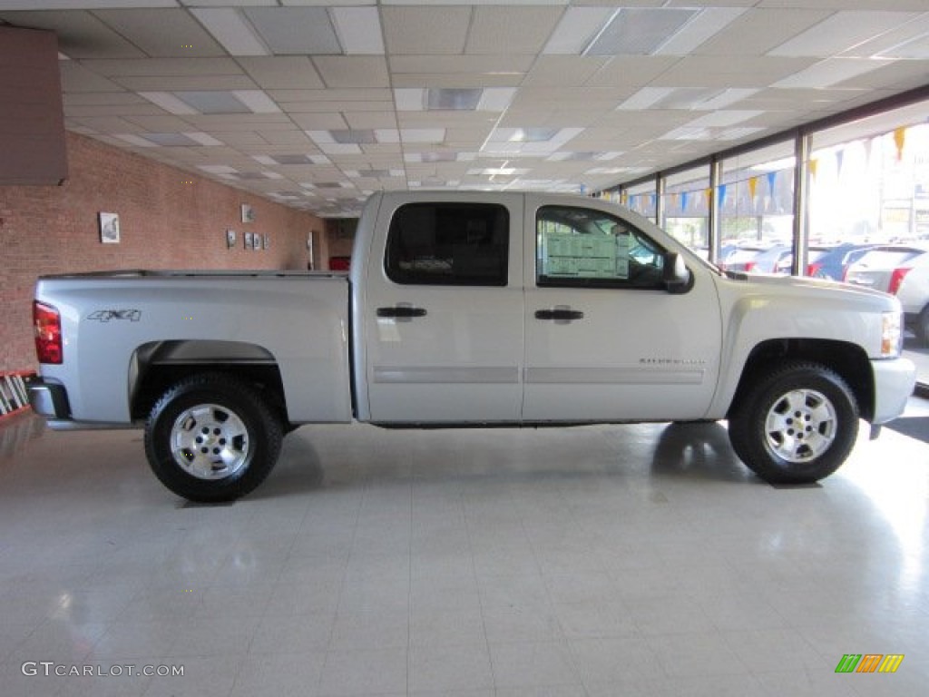 Sheer Silver Metallic 2011 Chevrolet Silverado 1500 LT Crew Cab 4x4 Exterior Photo #53499353