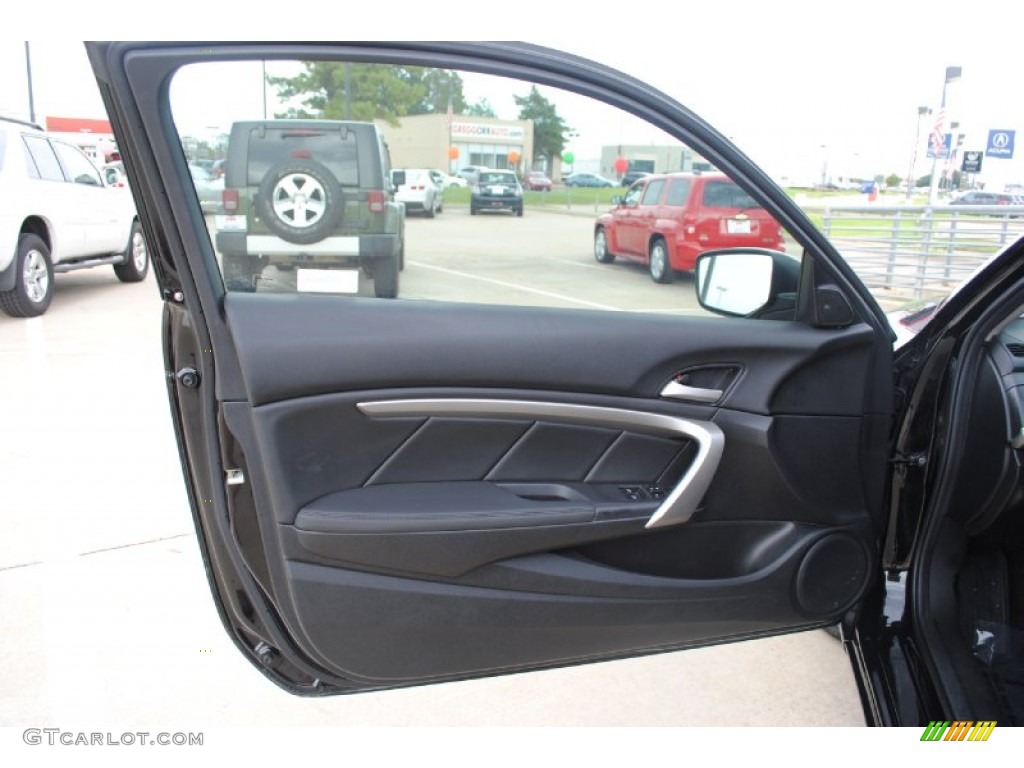 2010 Honda Accord EX-L Coupe Black Door Panel Photo #53501591