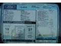 2012 Ford Taurus SEL Window Sticker