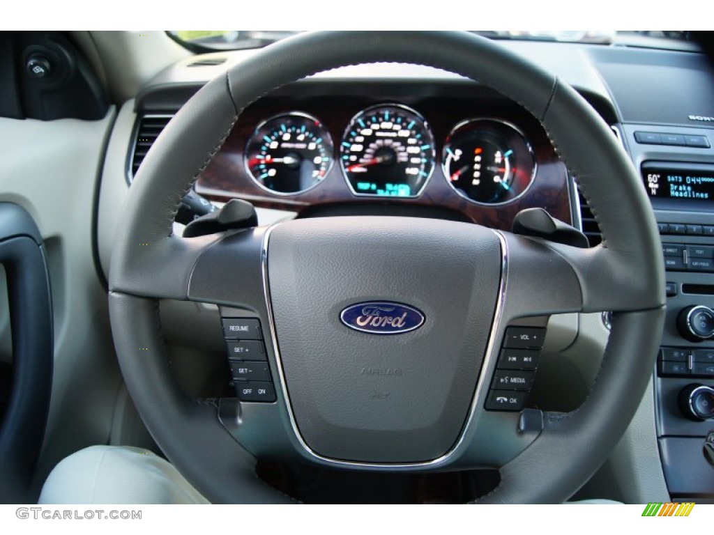 2012 Ford Taurus SEL Light Stone Steering Wheel Photo #53502280