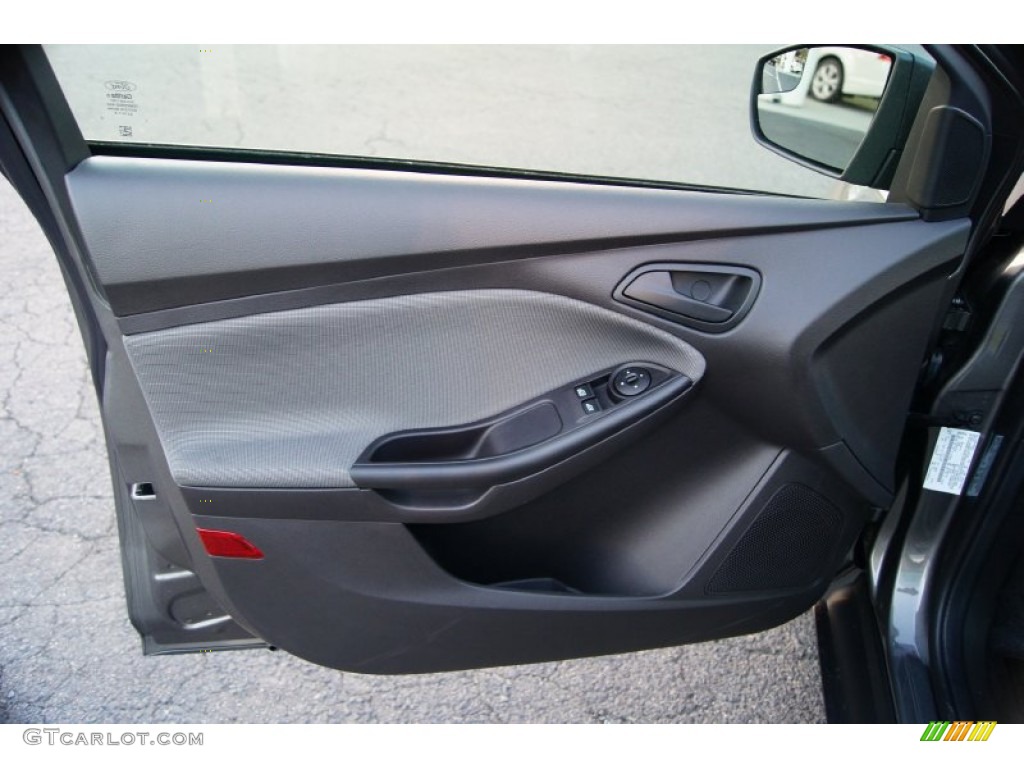 2012 Ford Focus S Sedan Charcoal Black Door Panel Photo #53502863