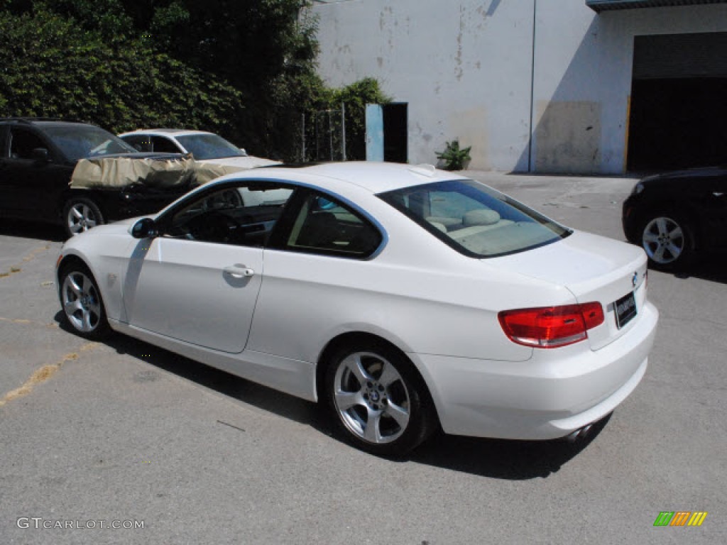 2009 3 Series 328i Coupe - Alpine White / Beige photo #7