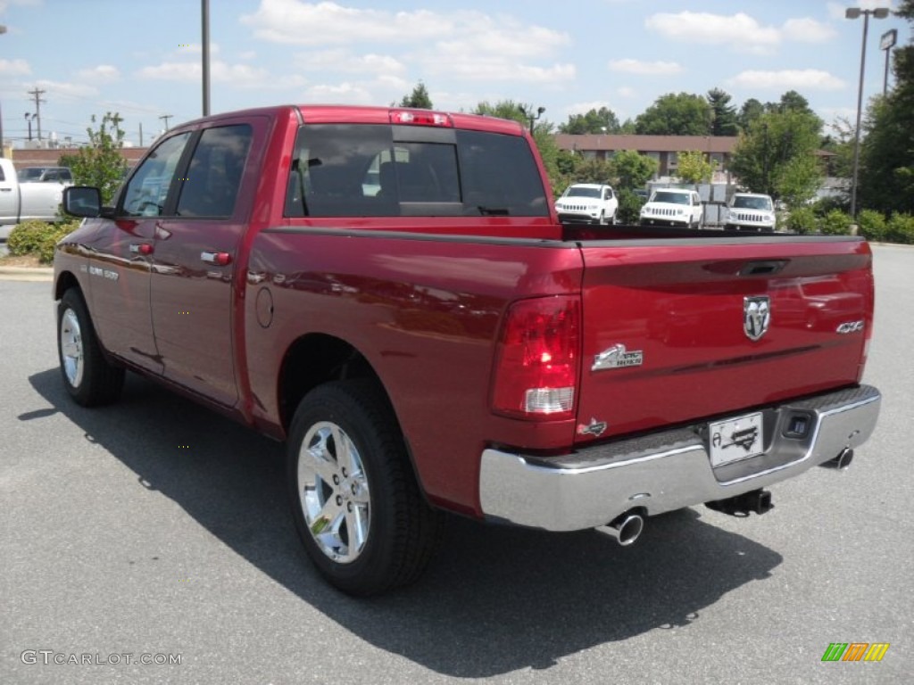 2012 Ram 1500 Big Horn Crew Cab 4x4 - Deep Cherry Red Crystal Pearl / Dark Slate Gray/Medium Graystone photo #2