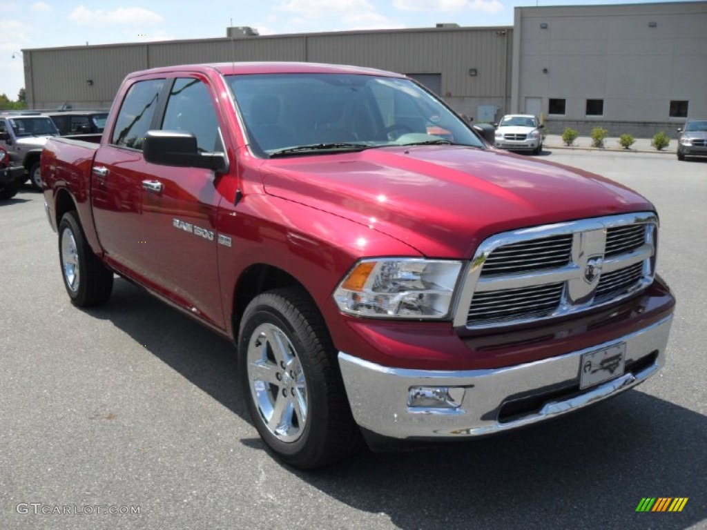 2012 Ram 1500 Big Horn Crew Cab 4x4 - Deep Cherry Red Crystal Pearl / Dark Slate Gray/Medium Graystone photo #5