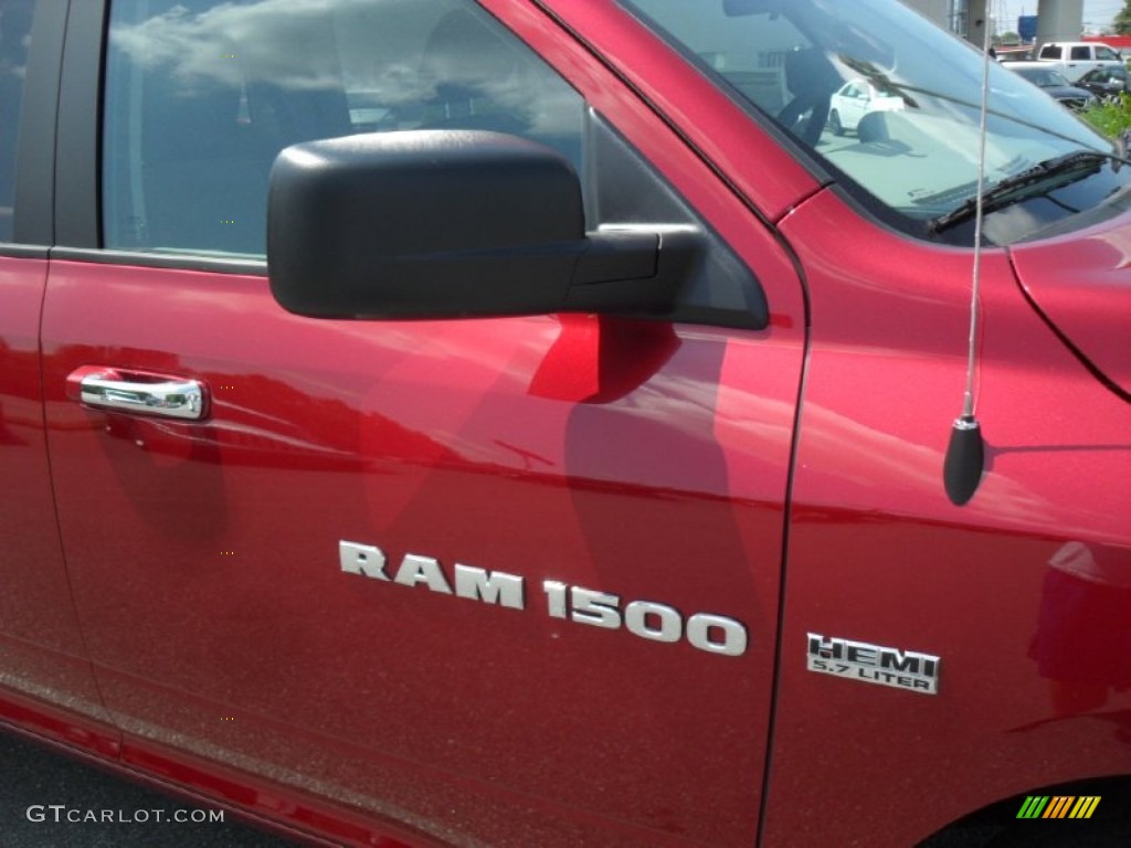 2012 Ram 1500 Big Horn Crew Cab 4x4 - Deep Cherry Red Crystal Pearl / Dark Slate Gray/Medium Graystone photo #22