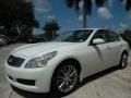 2008 Ivory Pearl White Infiniti G 35 Sedan  photo #13