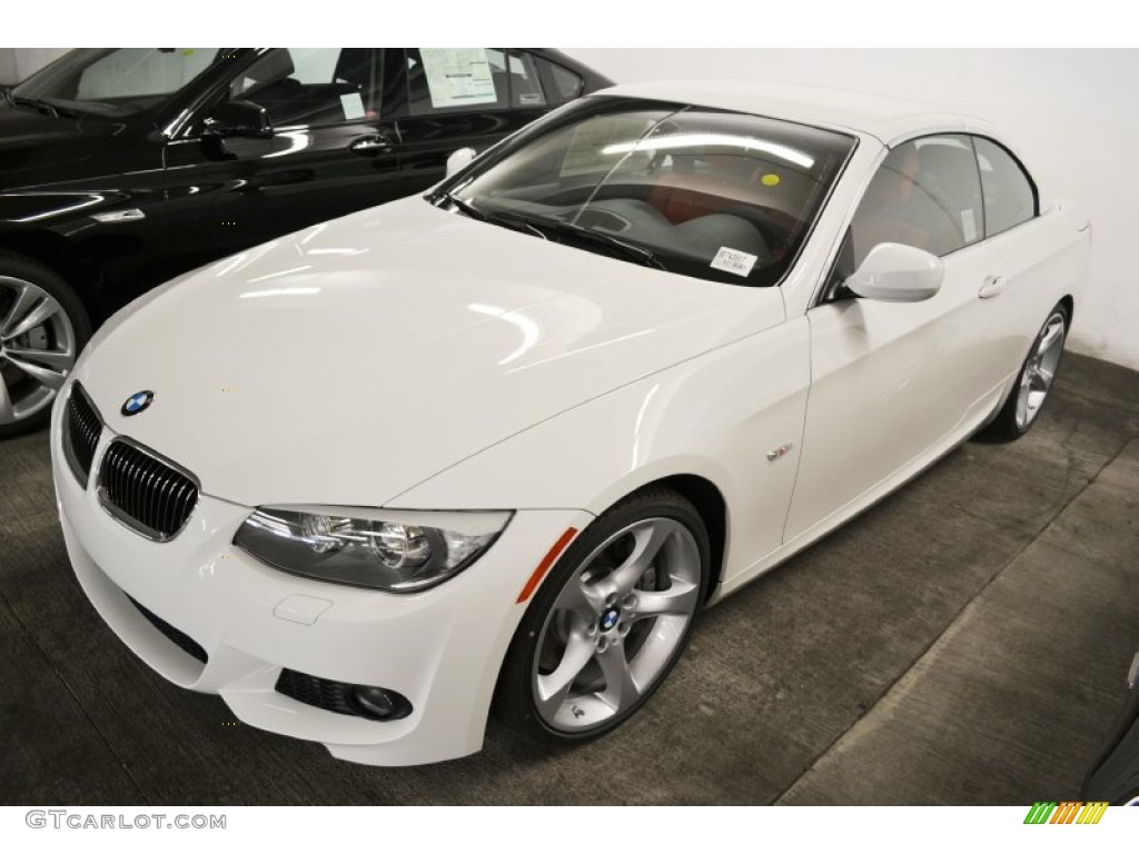 2011 3 Series 335i Convertible - Alpine White / Coral Red/Black Dakota Leather photo #6