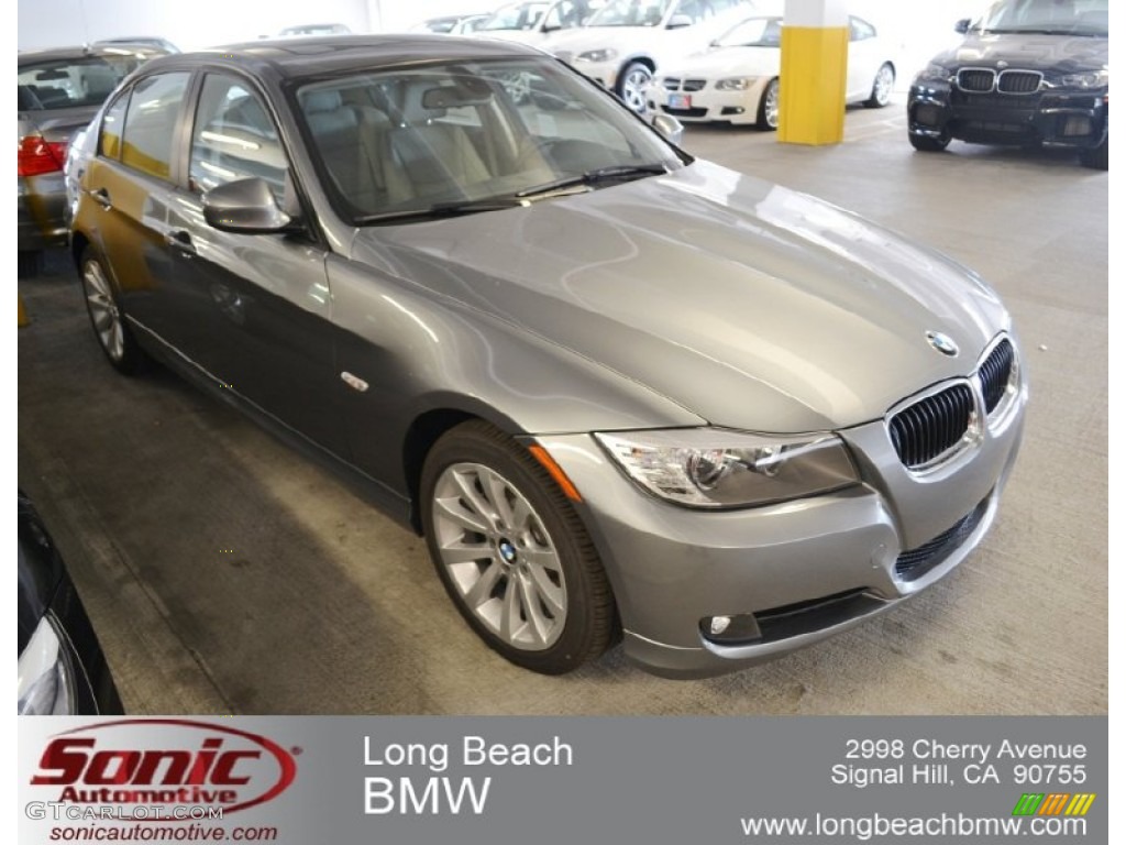 2011 3 Series 328i Sedan - Space Gray Metallic / Black photo #1