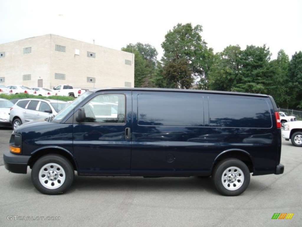 2011 Express 1500 Cargo Van - Dark Blue Metallic / Medium Pewter photo #1