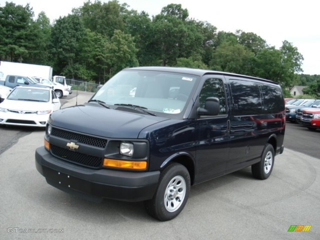 Dark Blue Metallic 2011 Chevrolet Express 1500 Cargo Van Exterior Photo #53508571