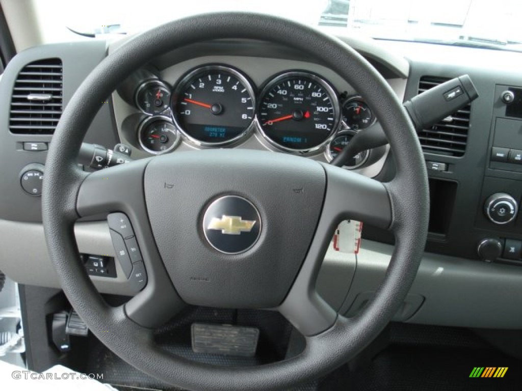 2011 Chevrolet Silverado 2500HD Regular Cab Chassis Dark Titanium Steering Wheel Photo #53509112