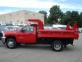 Victory Red 2011 Chevrolet Silverado 3500HD Regular Cab Chassis Dump Truck