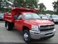 Victory Red - Silverado 3500HD Regular Cab 4x4 Chassis Dump Truck Photo No. 4
