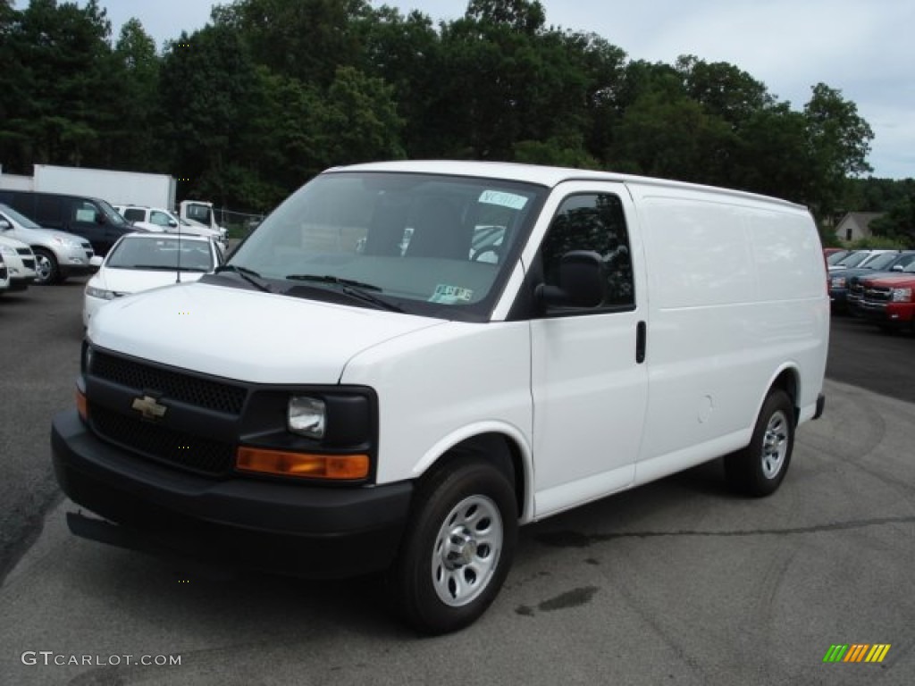 2011 Express 1500 Cargo Van - Summit White / Medium Pewter photo #2