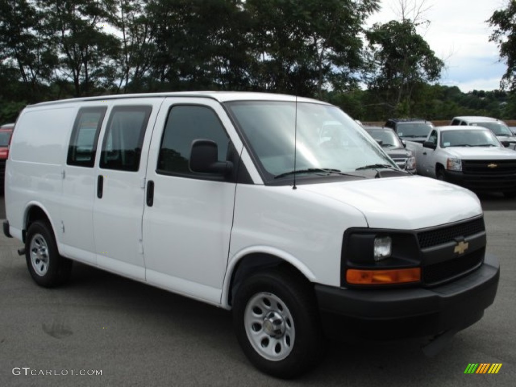 2011 Express 1500 Cargo Van - Summit White / Medium Pewter photo #4