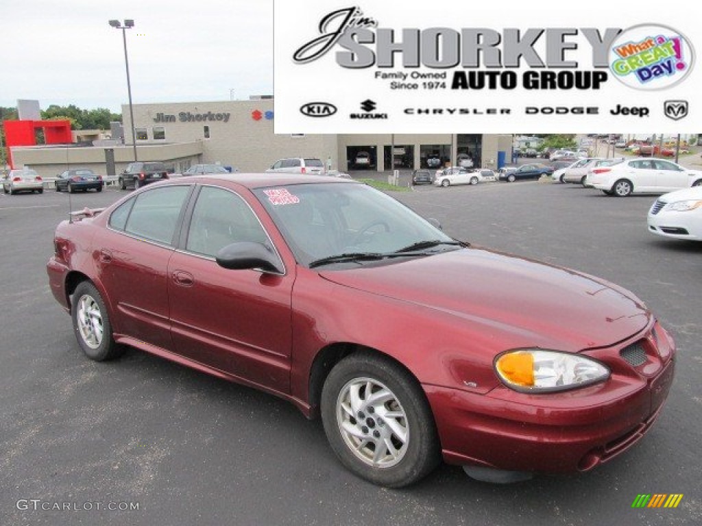 2003 Grand Am SE Sedan - Redfire Metallic / Dark Pewter photo #1