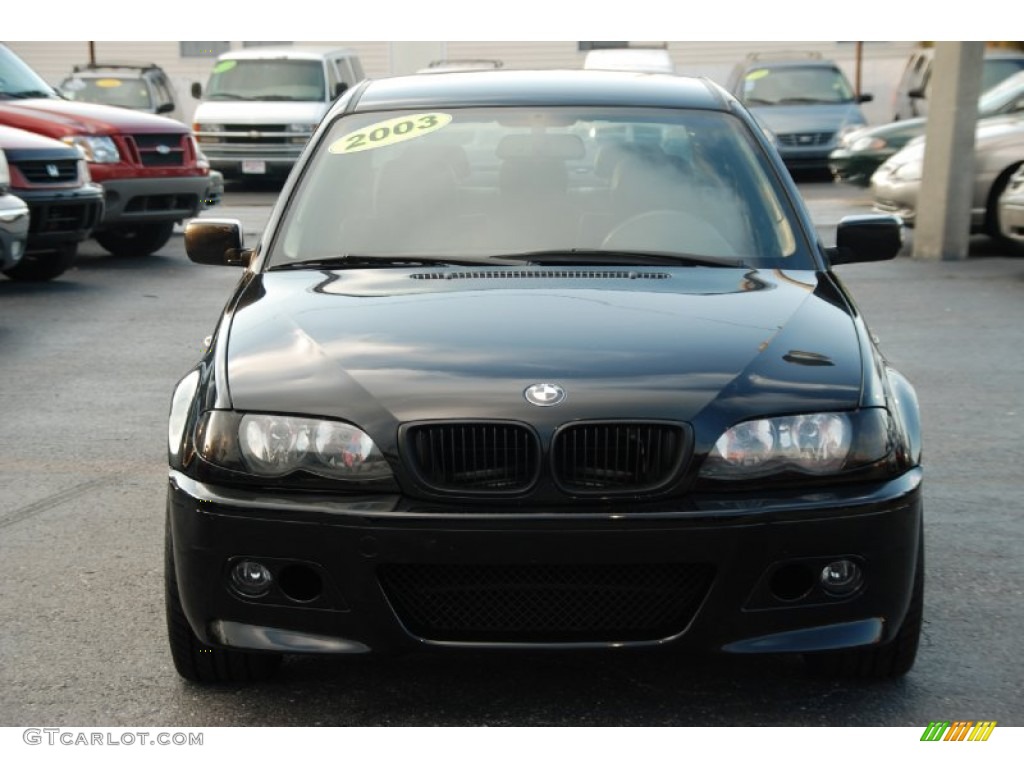 2003 3 Series 325i Sedan - Jet Black / Black photo #4