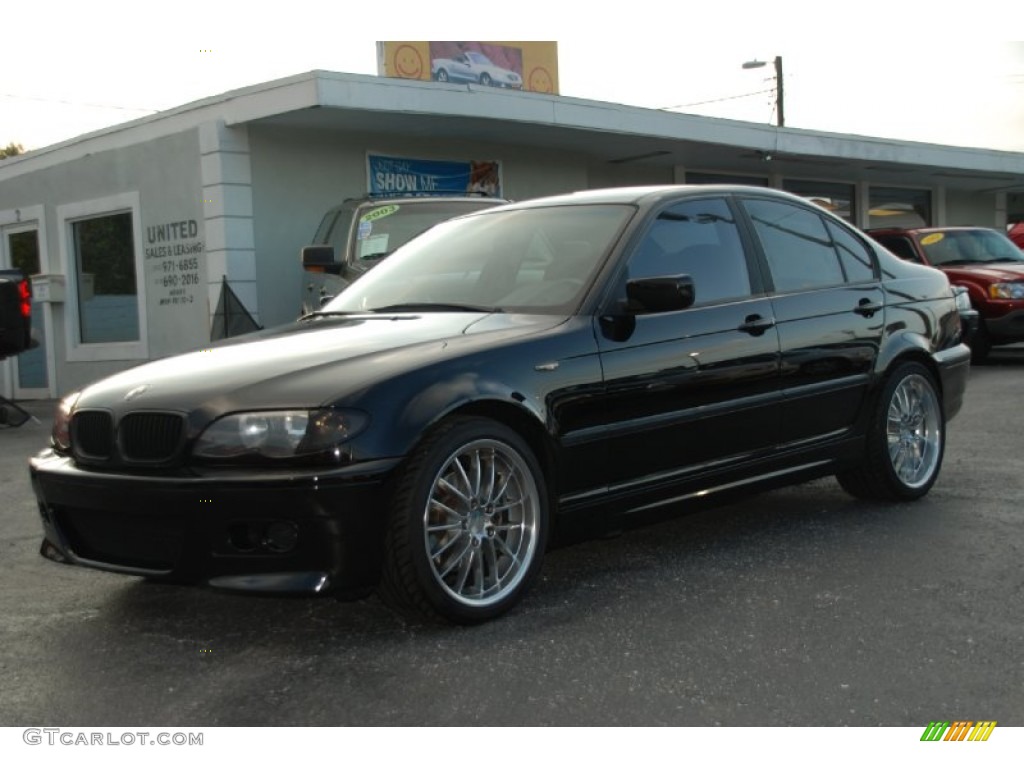2003 3 Series 325i Sedan - Jet Black / Black photo #12