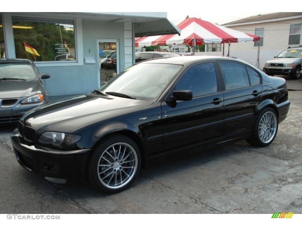 2003 3 Series 325i Sedan - Jet Black / Black photo #13