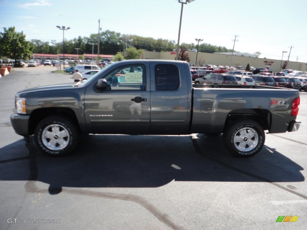 2011 Silverado 1500 LT Extended Cab 4x4 - Steel Green Metallic / Ebony photo #4