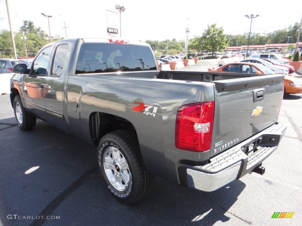 2011 Silverado 1500 LT Extended Cab 4x4 - Steel Green Metallic / Ebony photo #5