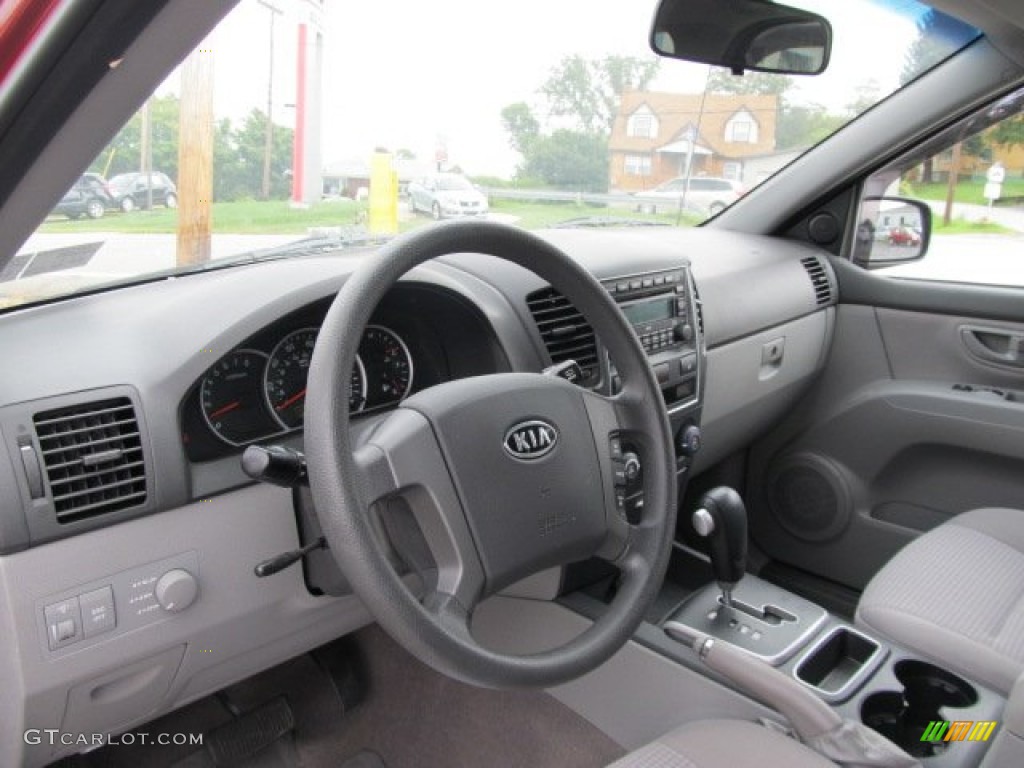 Gray Interior 2009 Kia Sorento LX 4x4 Photo #53515201