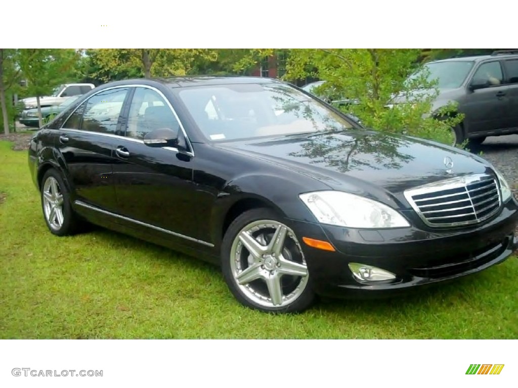 2008 S 550 Sedan - Black / Cashmere/Savanna photo #1