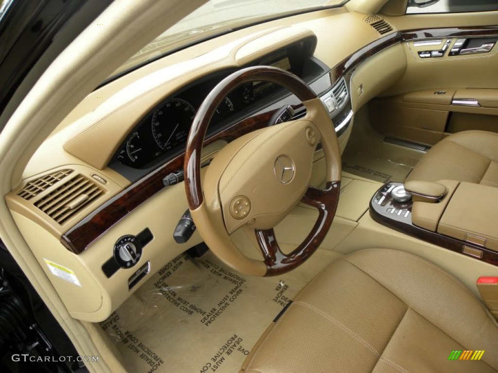 2008 S 550 Sedan - Black / Cashmere/Savanna photo #3