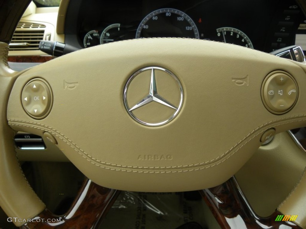 2008 S 550 Sedan - Black / Cashmere/Savanna photo #10