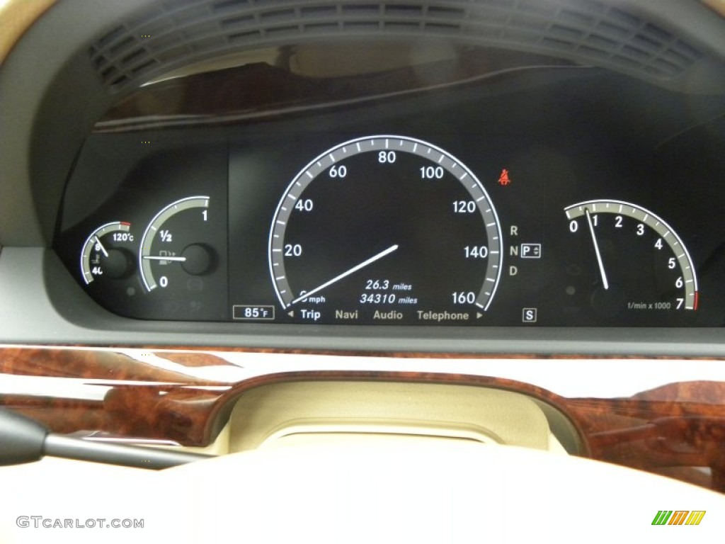 2008 S 550 Sedan - Black / Cashmere/Savanna photo #11