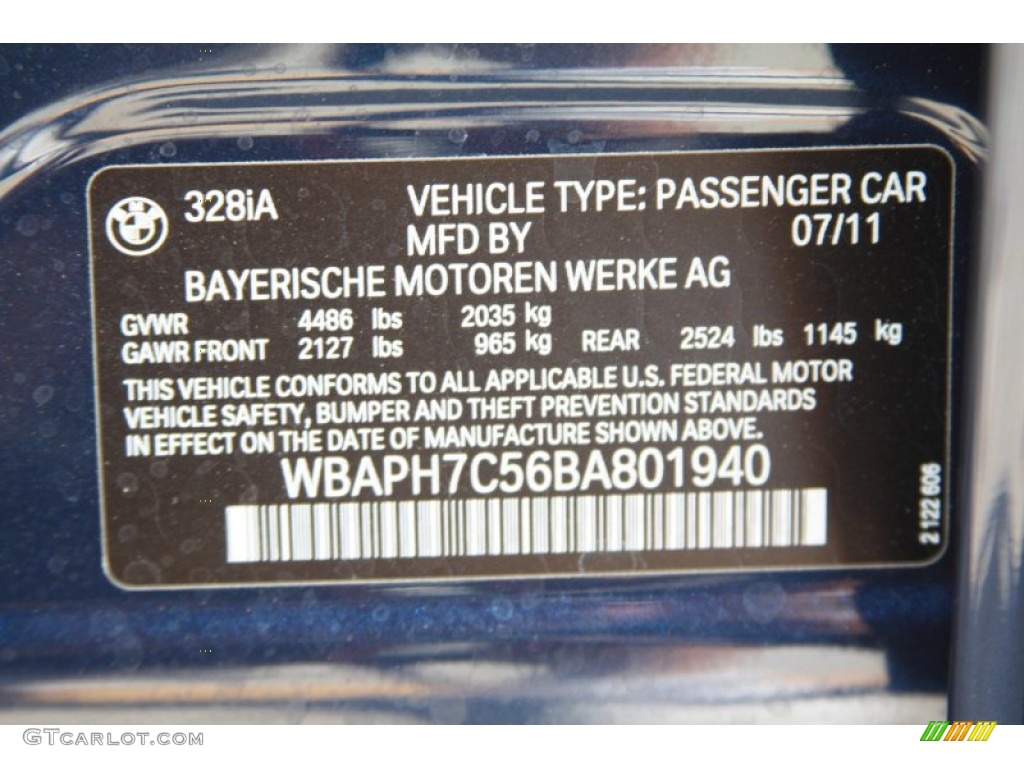 2011 3 Series 328i Sedan - Deep Sea Blue Metallic / Beige Dakota Leather photo #8
