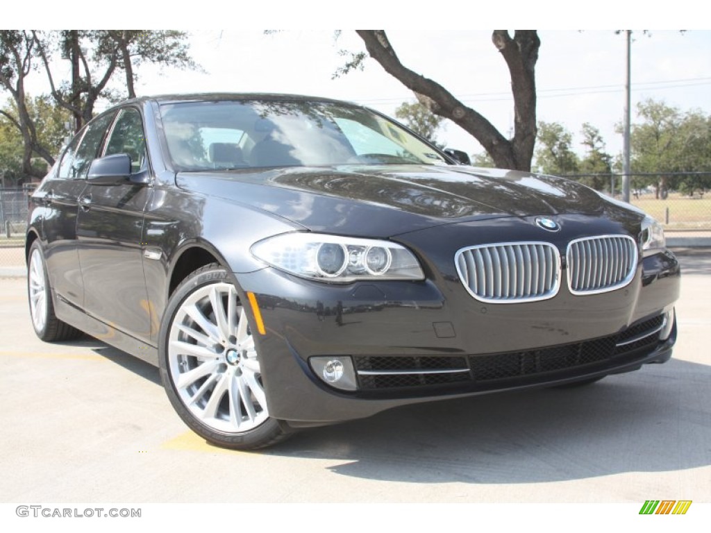 2011 5 Series 550i Sedan - Dark Graphite Metallic / Oyster/Black photo #1