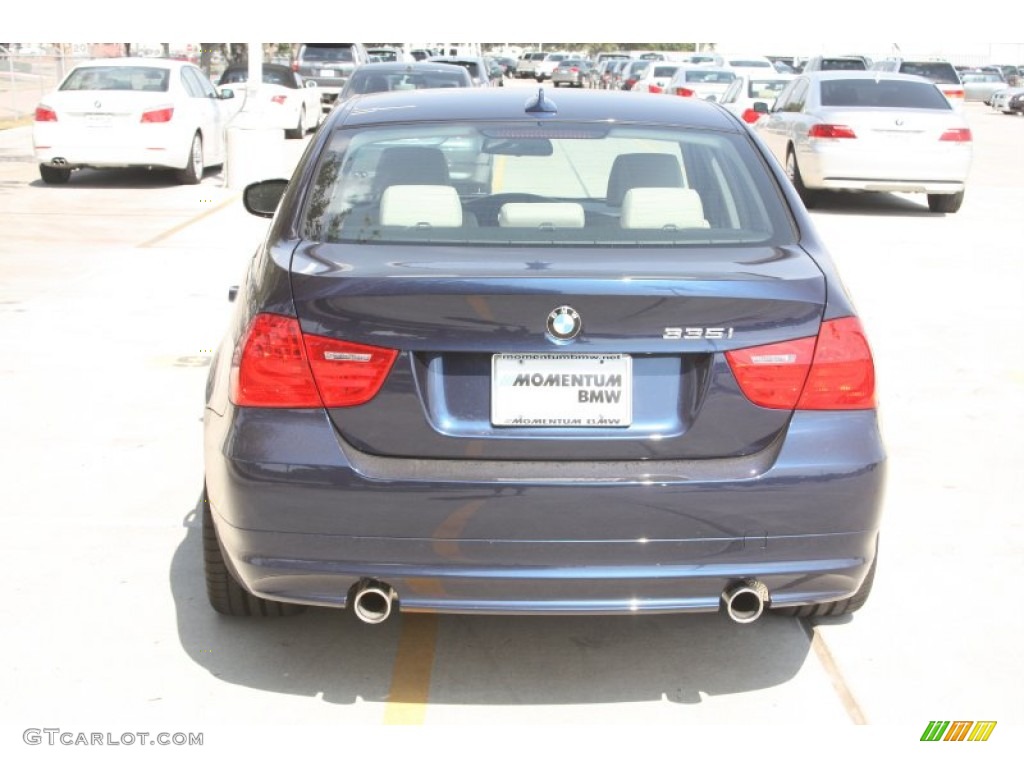 2011 3 Series 335i Sedan - Deep Sea Blue Metallic / Oyster/Black Dakota Leather photo #3