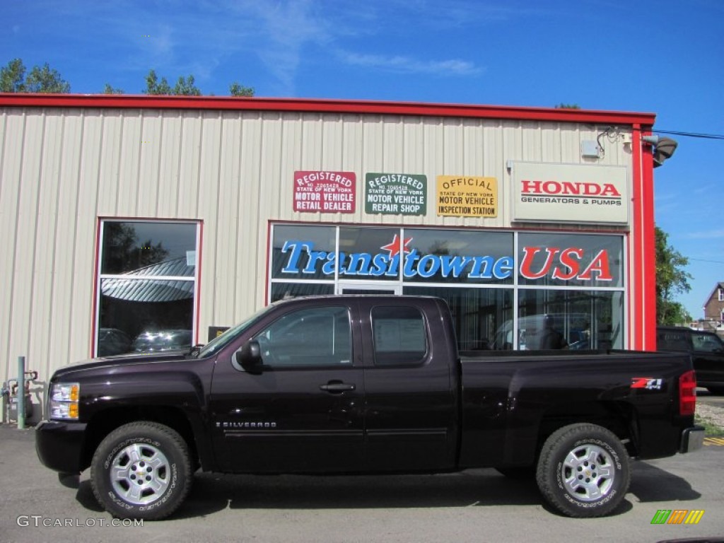 2009 Silverado 1500 LT Extended Cab 4x4 - Dark Cherry Red Metallic / Ebony photo #4