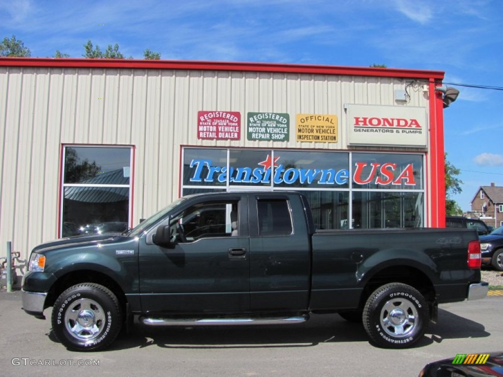 2006 F150 XLT SuperCab 4x4 - Aspen Green Metallic / Medium/Dark Flint photo #5