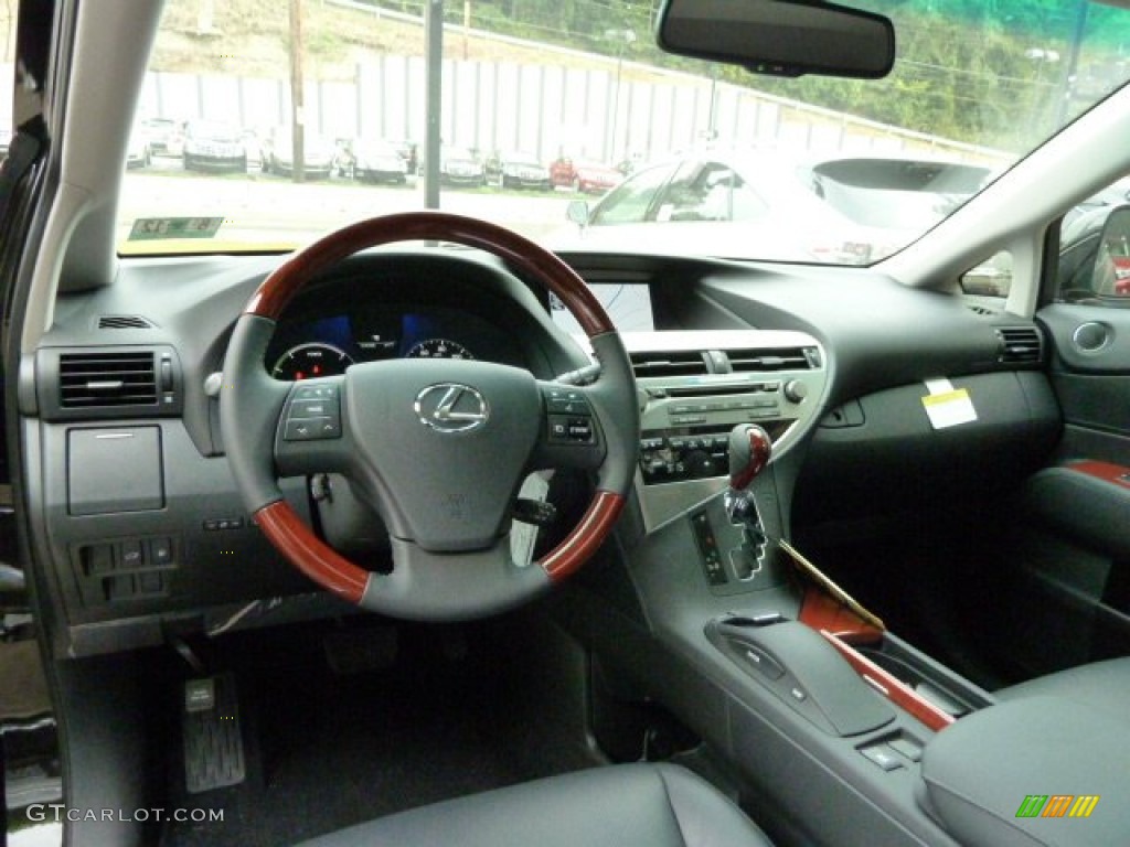2011 Lexus RX 450h AWD Hybrid Black Dashboard Photo #53520772