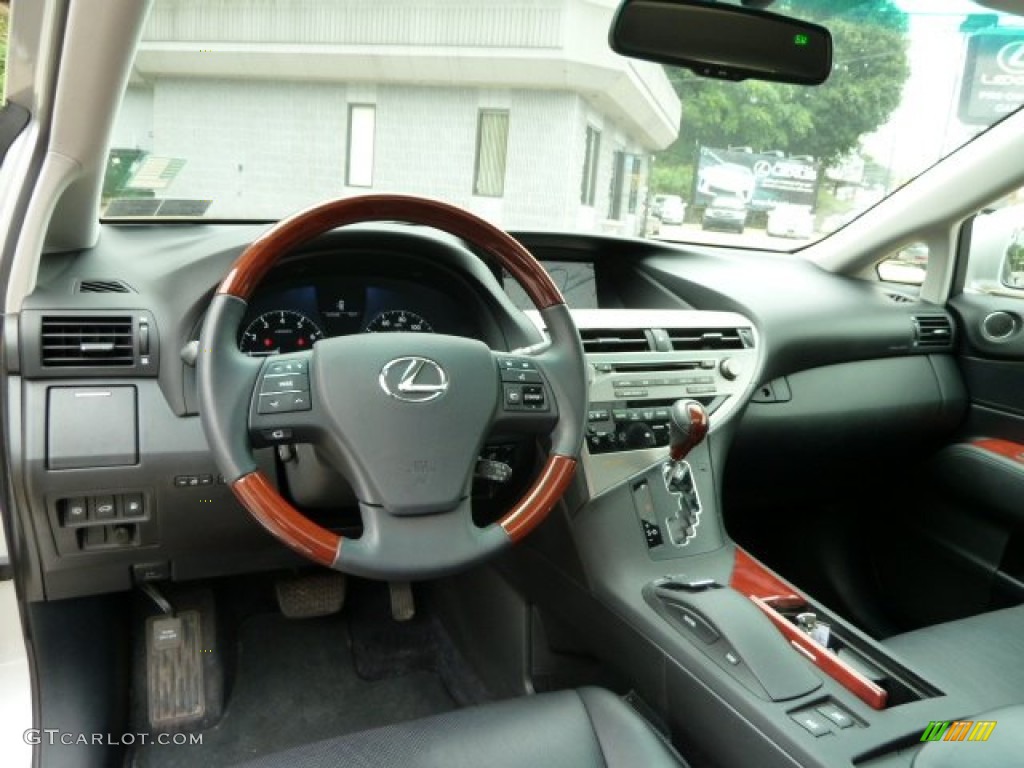 2010 Lexus RX 350 AWD Black/Brown Walnut Dashboard Photo #53521324