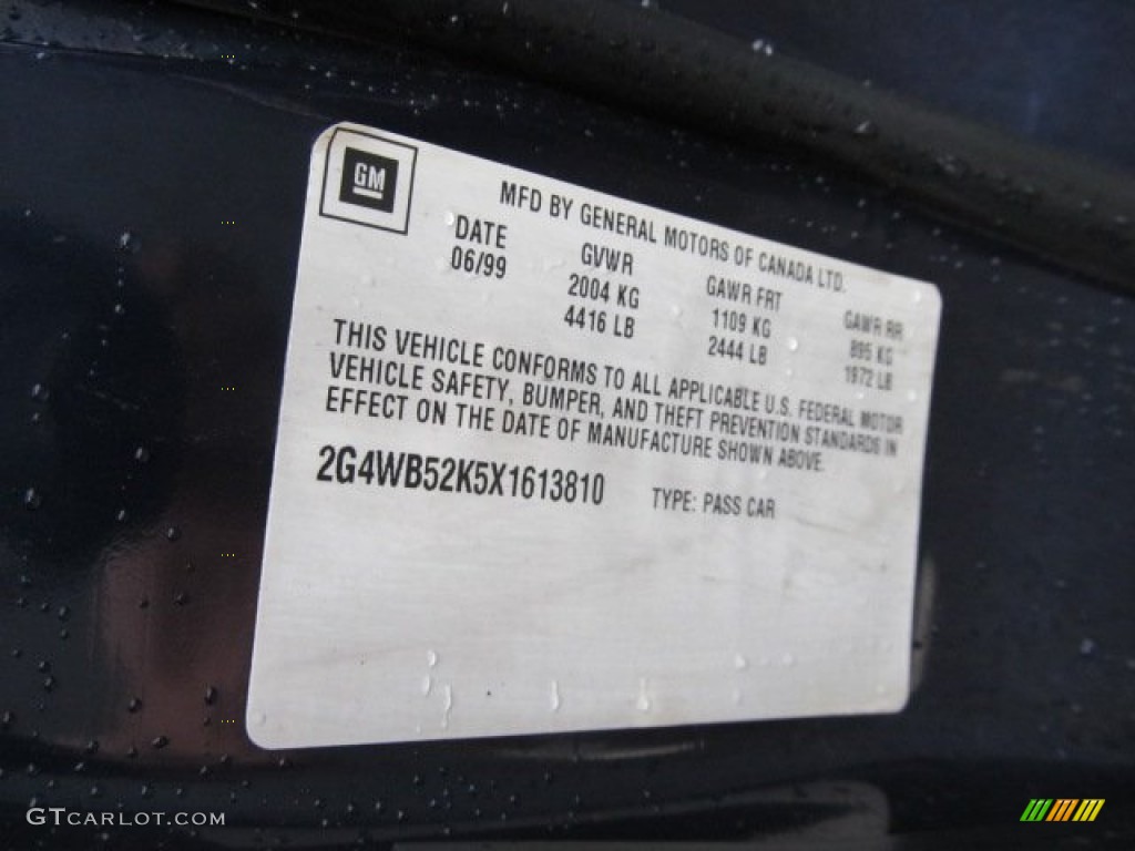 1999 Regal LS - Midnight Blue Pearl / Medium Gray photo #14