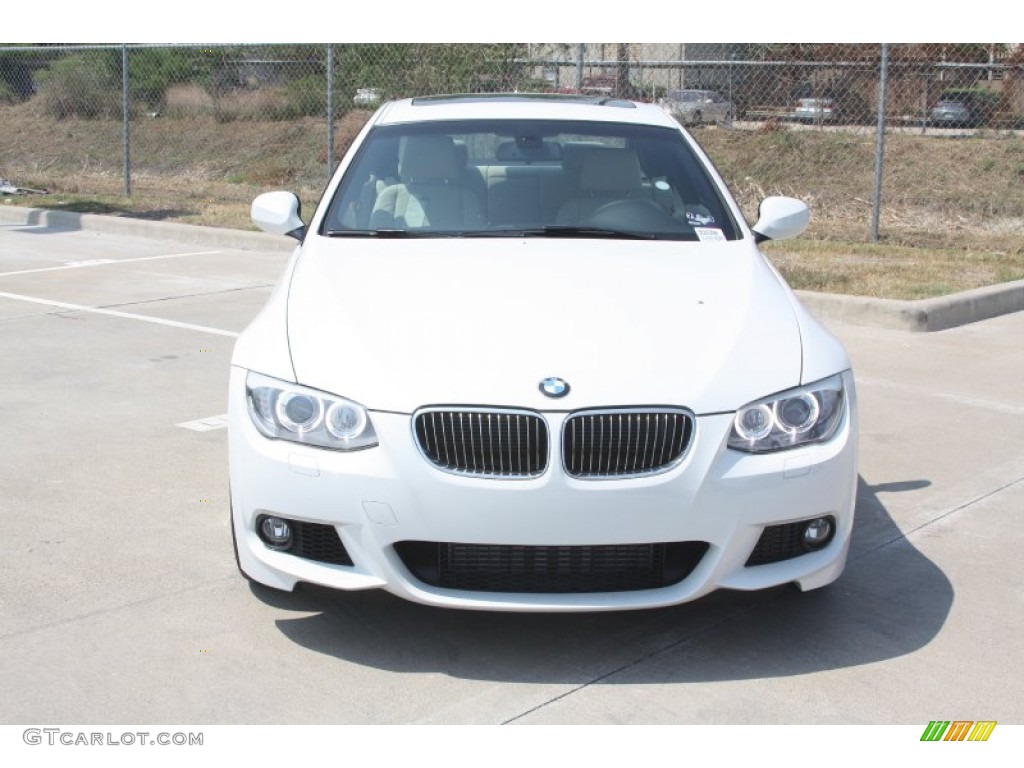 2011 3 Series 335i Coupe - Alpine White / Cream Beige photo #2