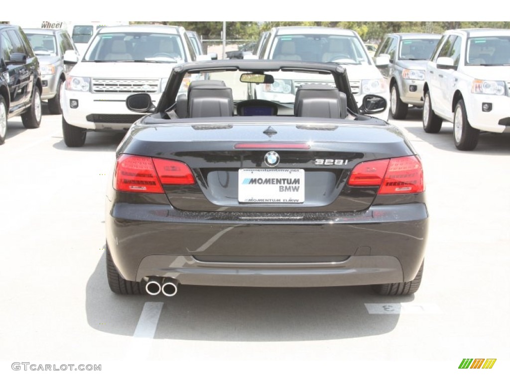 2011 3 Series 328i Convertible - Black Sapphire Metallic / Black photo #3