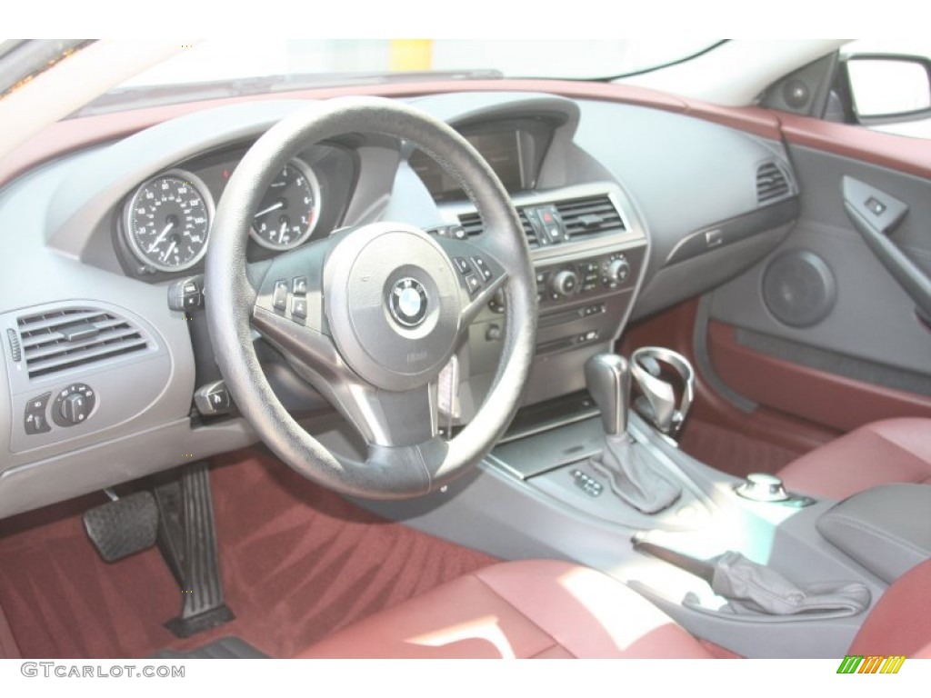 Chateau Red Interior 2004 BMW 6 Series 645i Coupe Photo #53523167