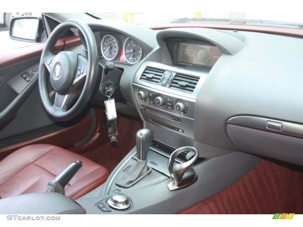 2004 BMW 6 Series 645i Coupe Chateau Red Dashboard Photo #53523497