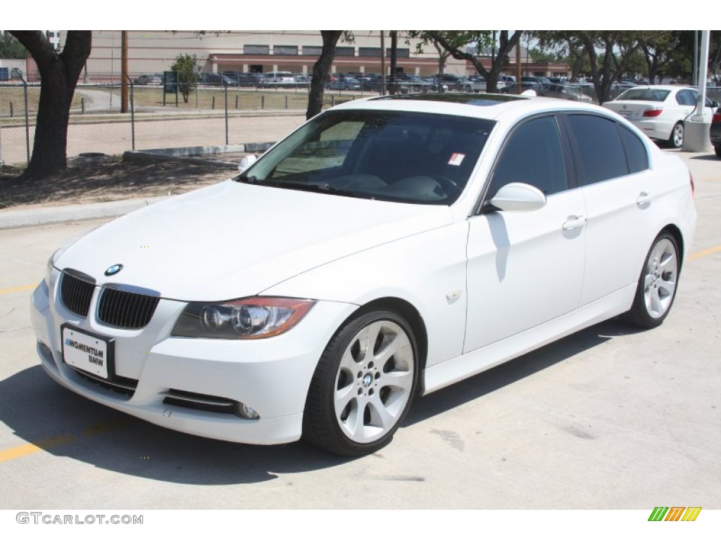 2008 3 Series 335i Sedan - Alpine White / Black photo #4