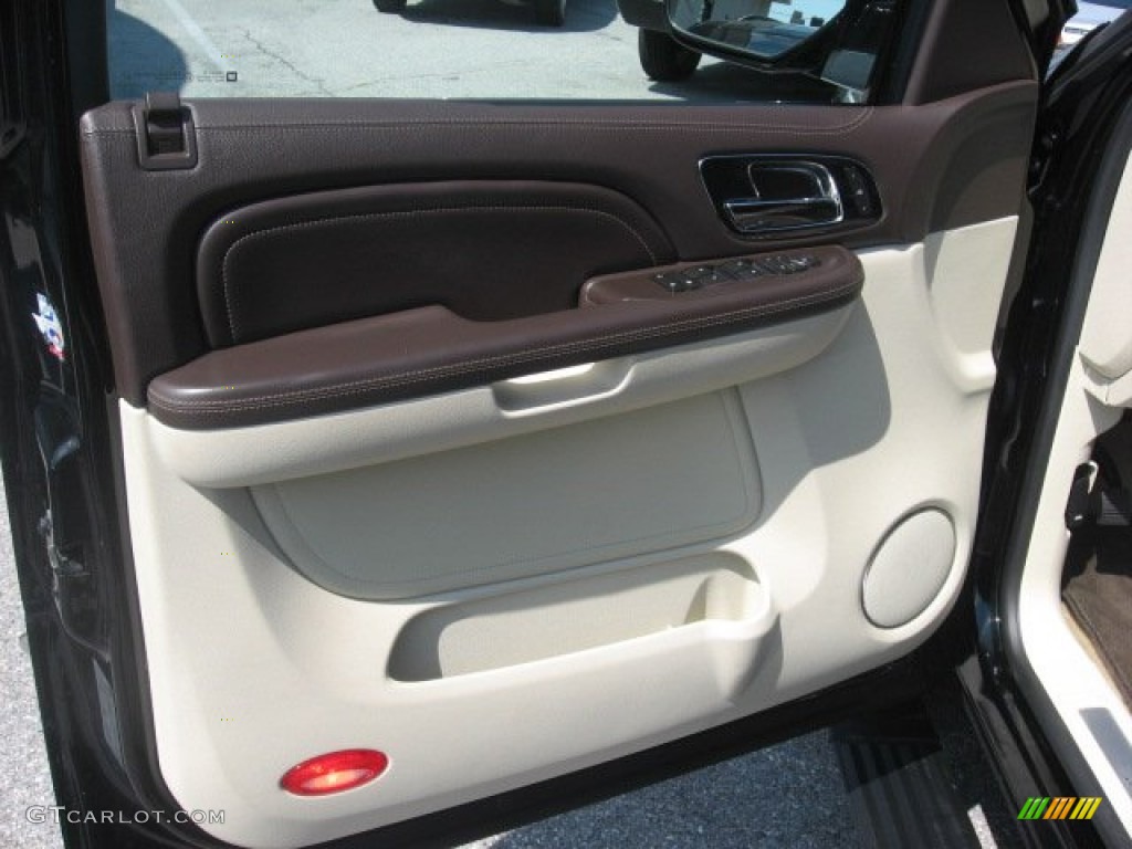 2009 Cadillac Escalade ESV Platinum AWD Cocoa/Very Light Linen Door Panel Photo #53524846