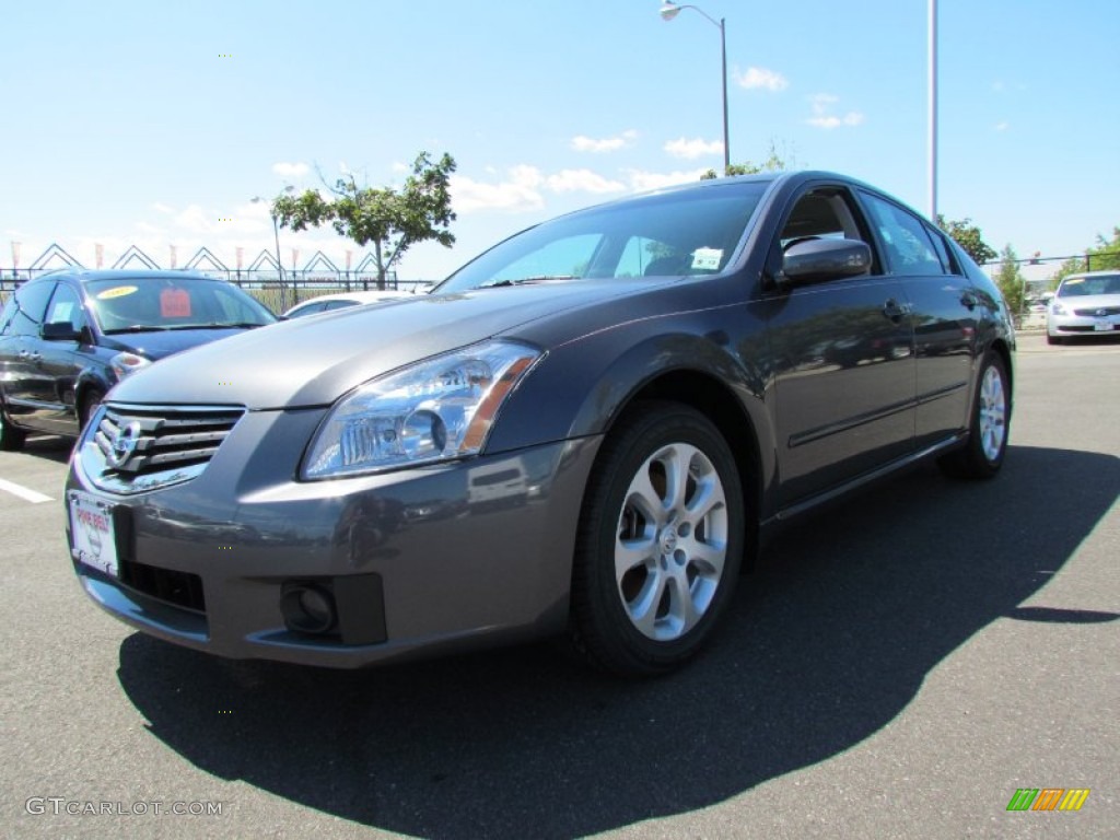 2008 Maxima 3.5 SL - Dark Slate Metallic / Charcoal Black photo #1