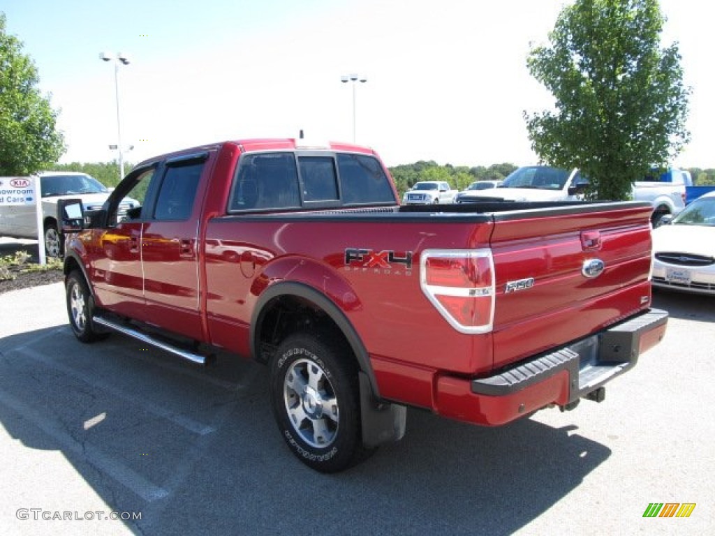 2010 F150 FX4 SuperCrew 4x4 - Red Candy Metallic / Black photo #7